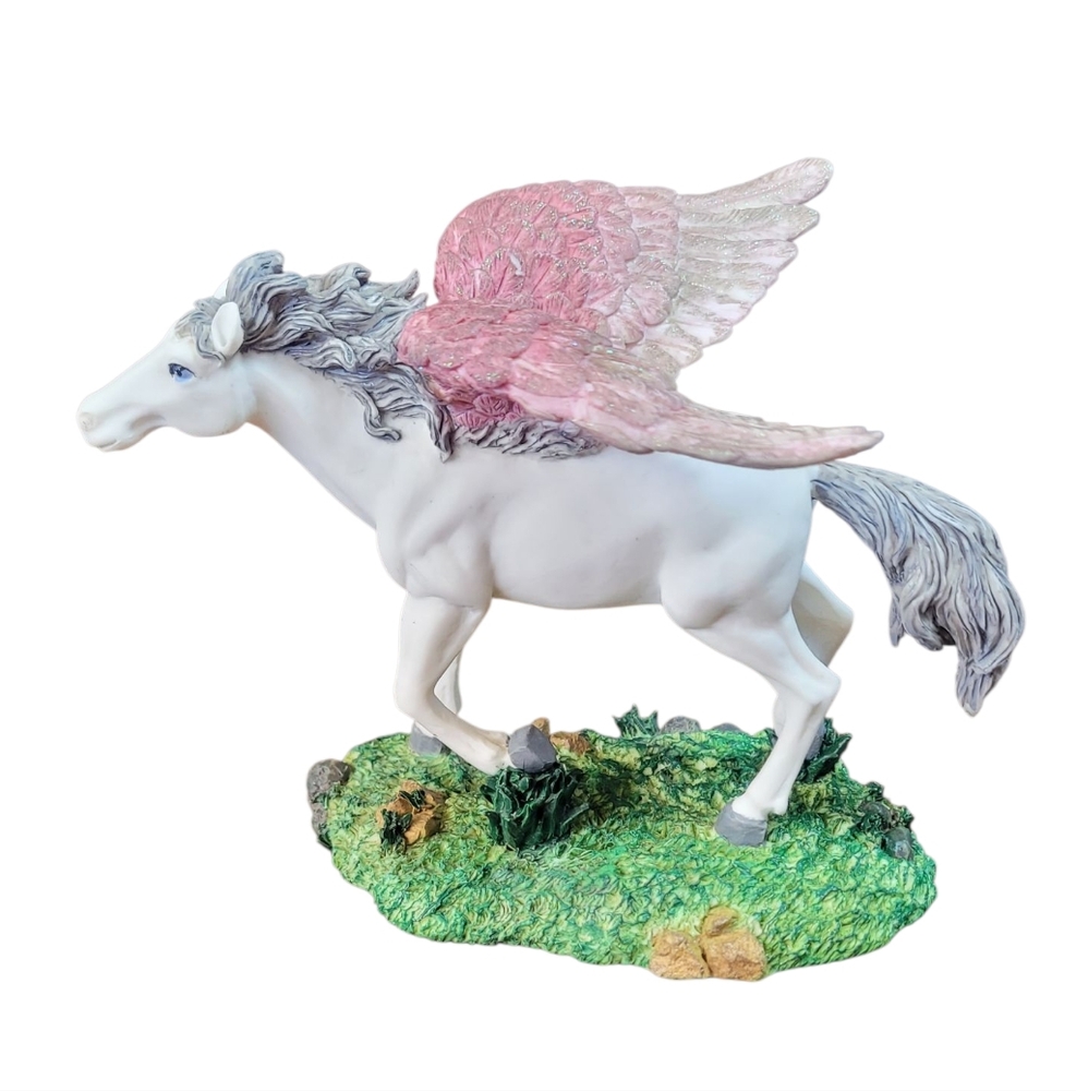 Majestic Pegasus Figurine with Pink Wings Vintage Herco